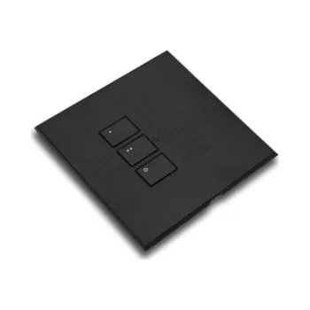 RAKO RP-EOS-30-MB Rako Cover Plate Kit - RP-EOS-30-MB - Matt Black for EOS Wireless Control Module - Single Gang 3-Button 1