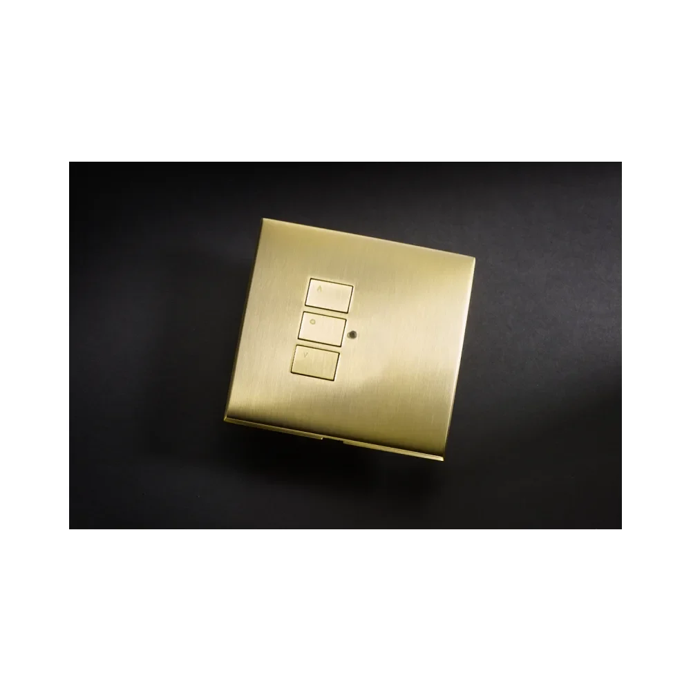 Rako Cover Plate Kit - RP-EOS-31-AB - Single Gang 3-Button - Antique Brass 3 RAKO RP-EOS-31-AB Rako Cover Plate Kit - RP-EOS-31-AB - Single Gang 3-Button - Antique Brass 3