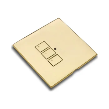 RAKO RP-EOS-31-PB Rako Cover Plate Kit - RP-EOS-31-PB - Single Gang 3-Button - Polished Brass