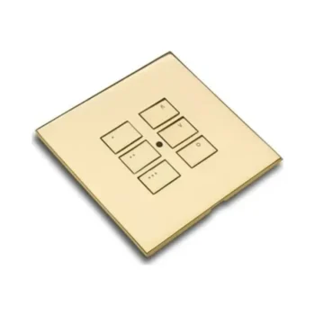 RAKO RP-EOS-6160-PB Rako Cover Plate Kit - RP-EOS-6160-PB - Double Gang 12-Button - Polished Brass