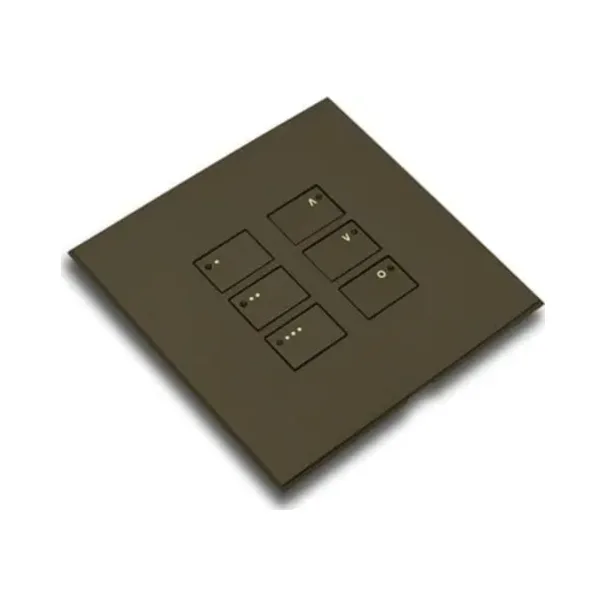 Rako Cover Plate Kit for EOS Wired Control Modules - Double Gang 6-Button - WP-EOS-3131-BM - Two Sets of Raise, Stop & Lower - Matt Bronze 1 RAKO WP-EOS-3131-BM Rako Cover Plate Kit for EOS Wired Control Modules - Double Gang 6-Button - Two Sets of Raise