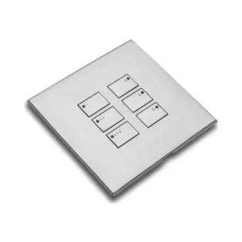 RAKO WP-EOS-3131-SC Rako Cover Plate Kit for EOS Wired Control Modules - Double Gang 6-Button - Two Sets of Raise