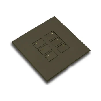 RAKO WP-EOS-6-BM Rako Cover Plate Kit for EOS Wired Control Modules - Single Gang 6-Button - 3 Scenes