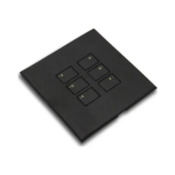RAKO WP-EOS-61-MB Rako Cover Plate Kit for EOS Wired Control Modules - Single Gang 6-Button - Two Sets of Raise