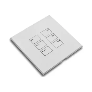 RAKO WP-EOS-6131-WH Rako Cover Plate Kit for EOS Wired Control Modules - Double Gang 9-Button - Three Sets of Raise