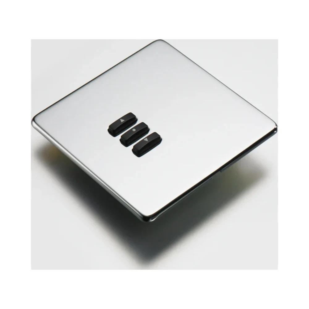 Rako WLF-030-MSS Cover Plate Kit - Single Gang 3-Button - Mirrored Stainless Steel 1 Rako WLF-030-MSS Cover Plate Kit, Single Gang, 3-Button, Mirrored Stainless Steel, Screwless Flush Mount, Crabtree Platinum Compatible, Designed for Rako WCM-030 Control Modules.