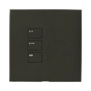 Rako WP-EOS-30-MB Cover Plate Kit for EOS Wired Control Modules - WP-EOS-30-MB - Single Gang 3-Button - Scenes 1, Scene 2 & Off - Matt Black