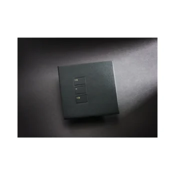 Rako WP-EOS-31-MB Cover Plate Kit for EOS Wired Control Modules - WP-EOS-31-MB - Single Gang 3-Button - Raise, Stop & Lower - Matt Black