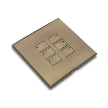 Rako WP-EOS-6030-AB Double Gang 9-Button Antique Brass Cover Plate Kit for EOS Wired Control Modules