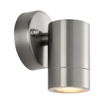 Saxby 101349 Brushed Stainless Steel GU10 IP65 Wall Light