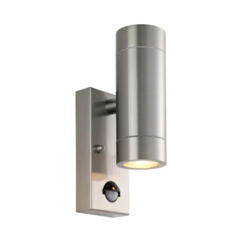 Saxby 101352 Brushed Stainless Steel ip65 GU10 Wall Light