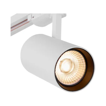 Saxby 101634 ColtLED Track Head, 34W LED, 3000K Warm White, 3900 Lumens, 36° Beam Angle, Fully Adjustable (350° Rotation, 90° Tilt), Matt White Finish.