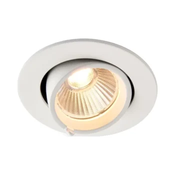 Saxby 108288 Axial CCT 10.5W Round Matt White Adjustable LED Downlight