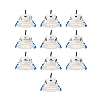 Saxby | 113639 | ShieldECO CCT | Fire Rated Dimmable LED Downlight | IP65 | 5W | Pack of 10