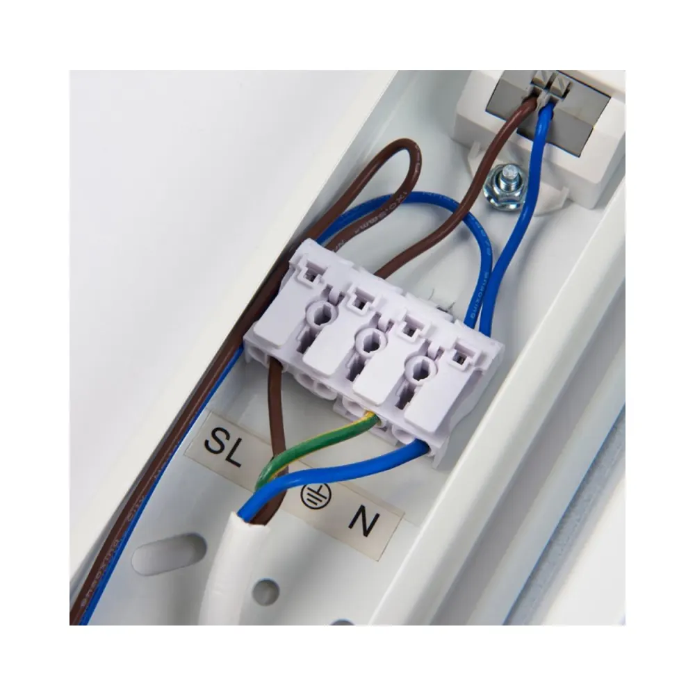 Saxby 113954 RularPRO LED Batten 5ft High Lumen EM CCT 2 Saxby 113954 RularPRO 5ft LED batten with emergency lighting, tri-colour temperature, multi-wattage selection, steel body, and 8000Lm output.