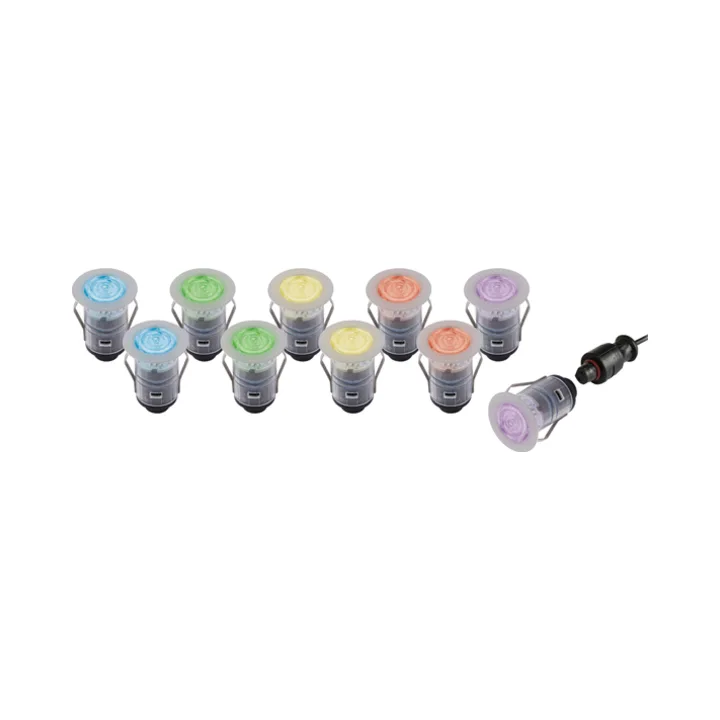 Saxby 59136 IkonPRO 25mm IP67 RGB Decking Lights Kit 2 Saxby 59136 Saxby Lighting IkonPRO 25mm Kit IP67 0.75W SW RGB 2