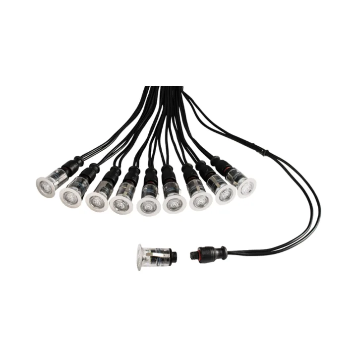 Saxby 59136 IkonPRO 25mm IP67 RGB Decking Lights Kit 5 Saxby 59136 Saxby Lighting IkonPRO 25mm Kit IP67 0.75W SW RGB 5