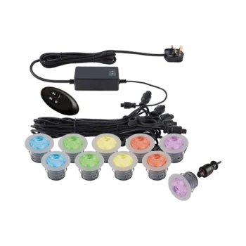 Saxby 59138 IkonPRO IP67 RGB 45mm Decking Lights Kit