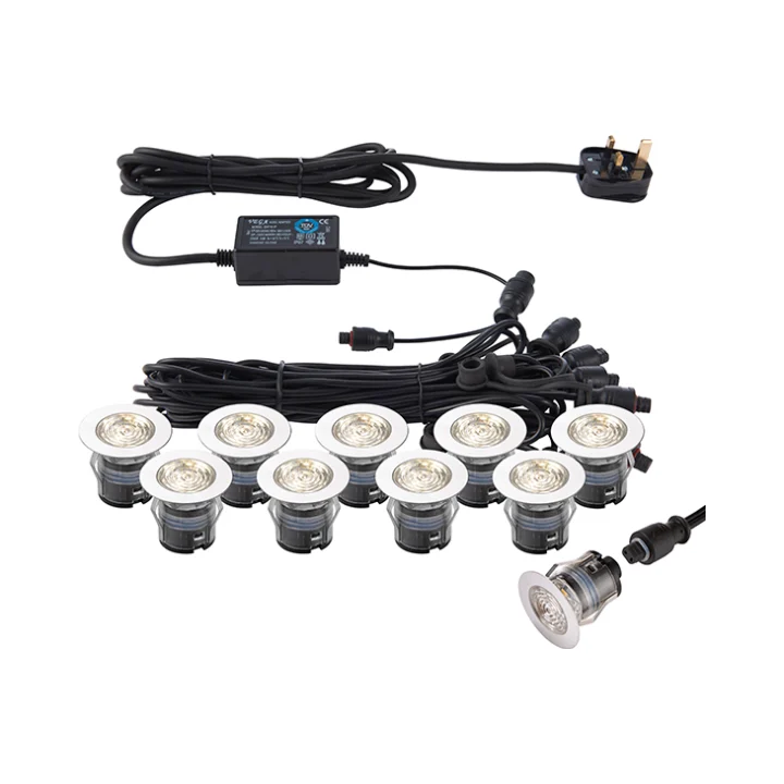 Saxby 73348 IkonPRO IP67 CCT 3000K/4000K 35mm Decking Lights Kit 1 Saxby 73348 IkonPRO IP67 CCT 3000K/4000K 35mm Decking Lights Kit