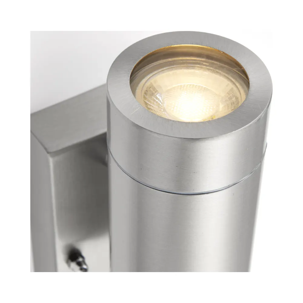 Saxby 75430 Palin PIR Brushed Stainless Steel IP44 2 x GU10 Wall Light 3 Saxby 75430 Palin PIR Brushed Stainless Steel IP44 2 x GU10 Wall Light 3