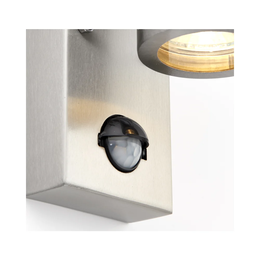 Saxby 75430 Palin PIR Brushed Stainless Steel IP44 2 x GU10 Wall Light 5 Saxby 75430 Palin PIR Brushed Stainless Steel IP44 2 x GU10 Wall Light 5