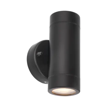 Saxby 75432 Matt Black IP44 GU10 Wall Light