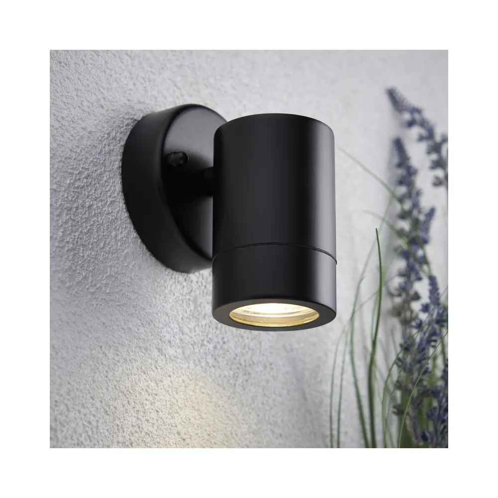 Saxby 75434 Palin Matt Black IP44 GU10 Wall Light 2 Saxby 75434 Palin Matt Black IP44 GU10 Wall Light 2