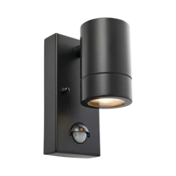 Saxby 75435 Matt Black GU10 IP44 Wall Light