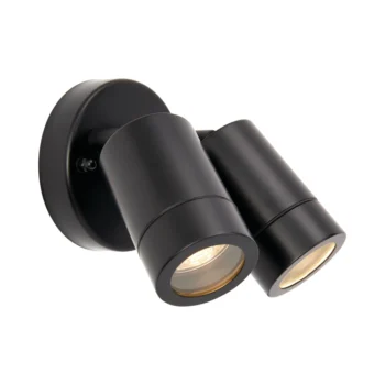 Saxby 75437 Matt Black GU10 Wall Light IP44