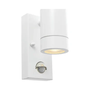 Saxby 75442 Palin PIR Gloss White IP44 GU10 Wall Light