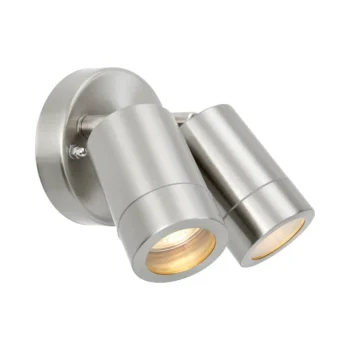 Saxby 75449 Brushed Stainless Steel IP44 GU10 Wall Light