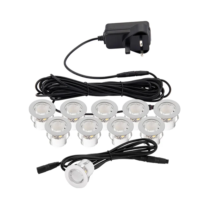 Saxby 75530 Kios 2 IP44 6500K Daylight White 30mm Decking Lights Kit 4 Saxby 75530 Saxby Lighting Kios 2 IP44 0.45W Daylight White 4