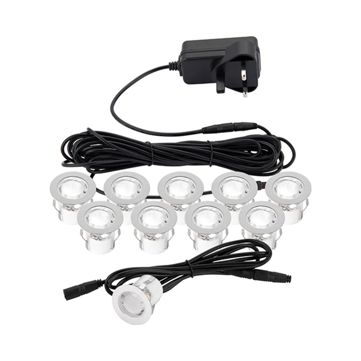 Saxby 75530 Kios 2 IP44 6500K Daylight White 30mm Decking Lights Kit 1 Saxby 75530 Saxby Lighting Kios 2 IP44 0.45W Daylight White 1