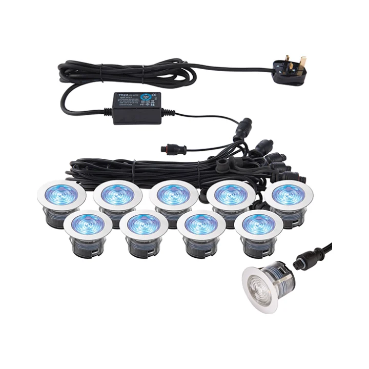 Saxby 76617 IkonPRO IP67 CCT 6500K/Blue 45mm Decking Lights Kit 1 Saxby 76617 Saxby Lighting IkonPRO CCT 6500K/Blue 45mm KIT IP67 0.75W 1