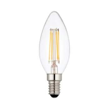 Saxby 76798 Saxby 76798 E14 LED Filament Candle Dimmable 4W 2700K Warm White 2