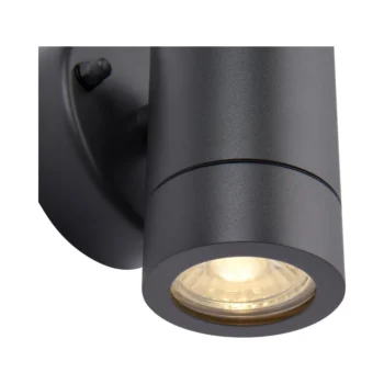 Saxby 77906 Palin Anthracite Grey IP44 GU10 Wall Light 3