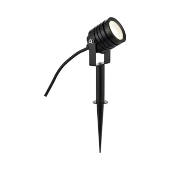 Saxby 78636 Luminatra IP65 Cool White 4W LED Black Spike Light