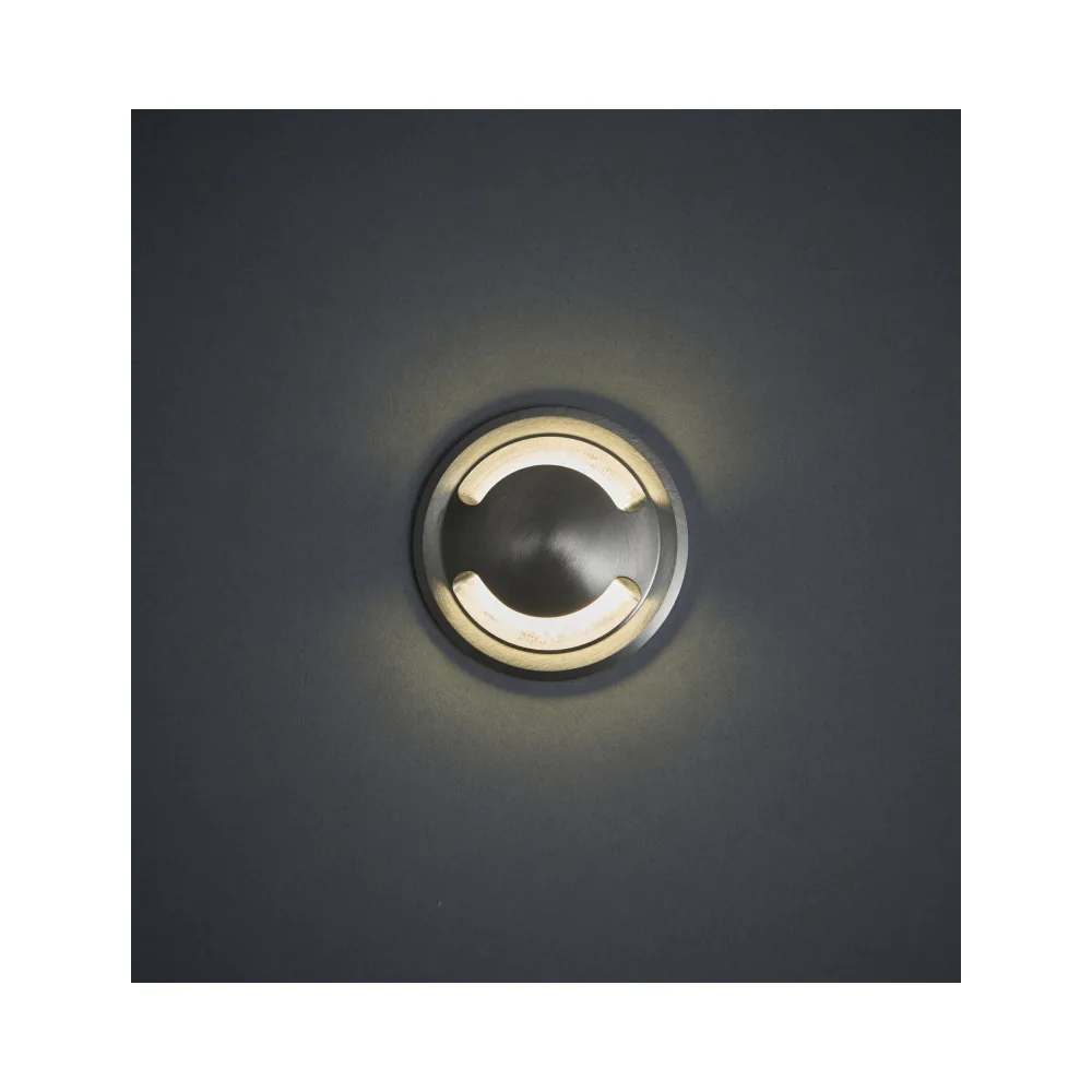 Saxby 91958 | 2 Way Bezel | Satin Nickel | For Hades Ground Lights 3 Saxby 91958 Saxby Hades Bezel 2-Way - Satin Nickel Effect Plate 3