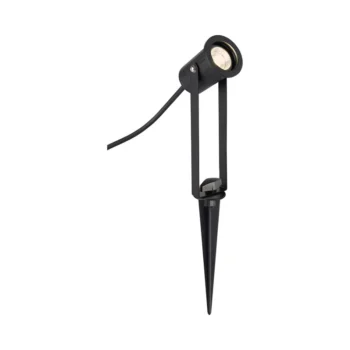 Saxby 95205 IP65 8W Spike Light Matt Black - Warm White