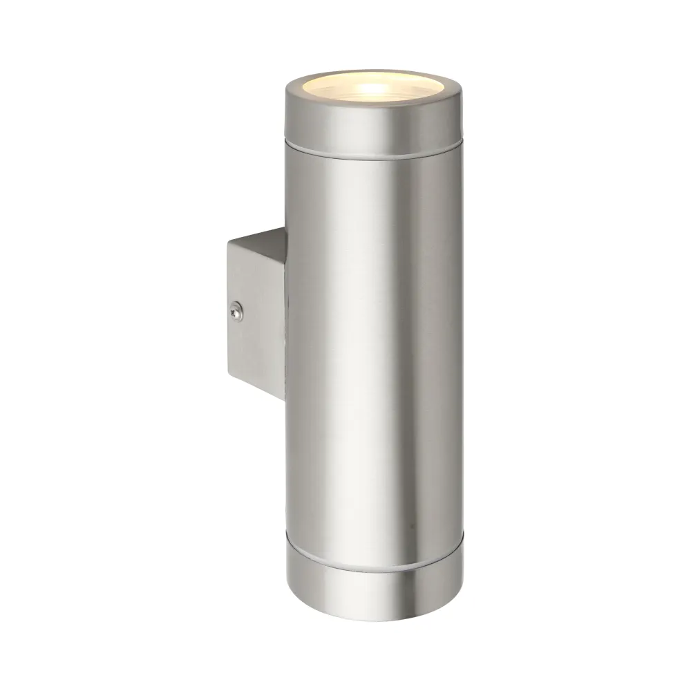 Saxby 98437 Palin XL Brushed Stainless Steel IP44 2 x GU10 Wall Light 3 Saxby 98437 Palin XL Brushed Stainless Steel IP44 2 x GU10 Wall Light 3