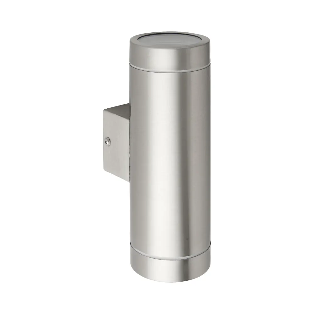 Saxby 98437 Palin XL Brushed Stainless Steel IP44 2 x GU10 Wall Light 4 Saxby 98437 Palin XL Brushed Stainless Steel IP44 2 x GU10 Wall Light 4