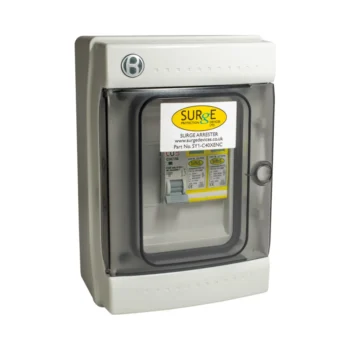 Surge Devices SY1-C40XENCM Surge Devices Type 2 20kA/40kA Single Phase SPD with Window Indication & 1P 32A MCB in IP65 Polycarbonate Enclosure