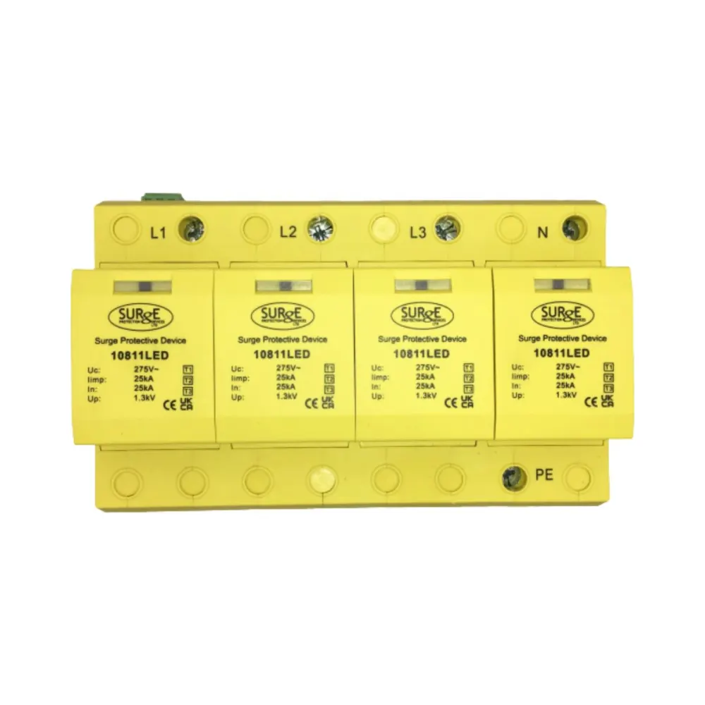 Surge Devices 10811/LED Type 1+2+3 SPD – 3-Phase Lightning Arrester for TN-S & TNC-S Systems 1 Surge Devices 10811/LED Type 1+2+3 SPD – 3-Phase Lightning Arrester for TN-S & TNC-S Systems