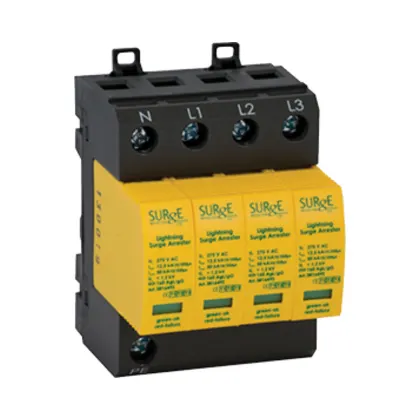 Surge Devices 381649S Type 1+2+3 50kA Three Phase Lightning and Surge Arrester 1 Surge Devices 381649S Surge Devices Type 1+2+3 50kA 3 Phase Lightning and Surge Arrester with Window Indication and Pluggable Modules