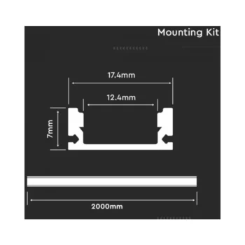 V-Tac 3355 LED Profile Surface Mounted Kit 3355 2