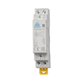 WCED WAC2P32/1M 2 Pole 32A NO Normally Open AC Modular Contactor - 1 Module