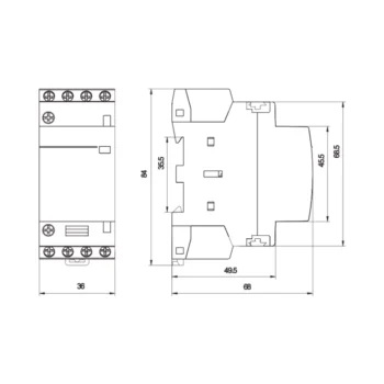 WCED WAC4P100 WCED 4 Pole 100A 4NO AC Contactor 2