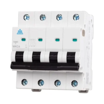 WCED WKC410B 10kA 4 Pole MCB Curve B 10A