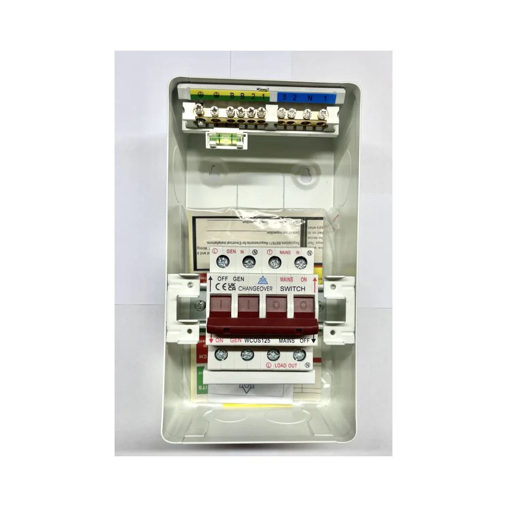 WCED WMECOS125-L 125A Changeover Switch with Metal Enclosure 5 WCED WMECOS125-L WCED Changeover Switch 125A with Metal Enclosure 5