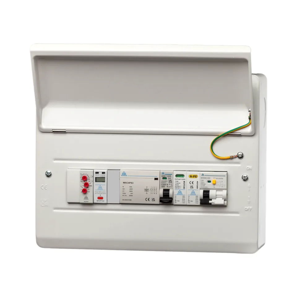 PME / PEN Fault Detection Unit with Load Management 12 Mod c/w C40 RCBO Relays and SPD 1 PME / PEN Fault Detection Unit with Load Management 12 Mod c/w C40 RCBO Relays and SPD